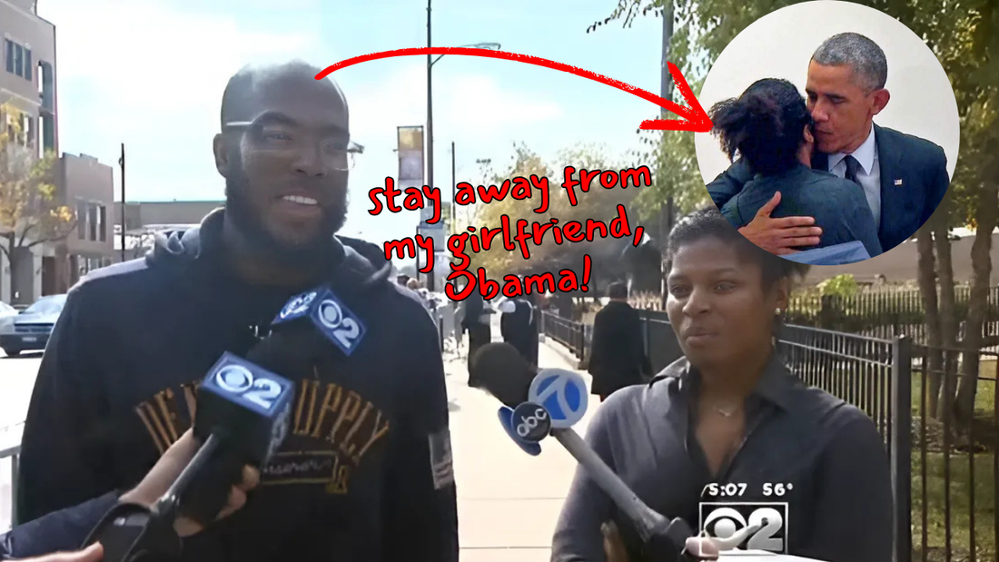 Obama’s Awkward Voting Moment: “Hands Off My Girlfriend, Mr. President!”