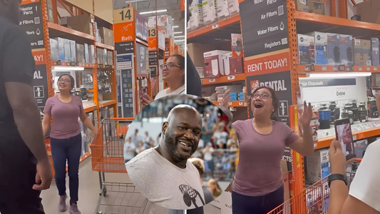 Family Runs Into Shaq at Home Depot and Gets a Life-Changing Surprise!