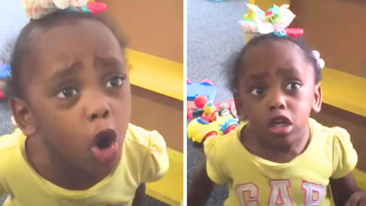 Toddler gets sassy when she's put in time out