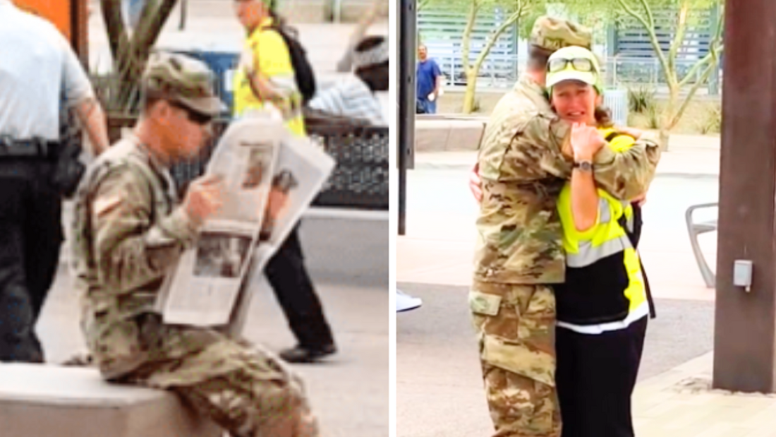 Soldier Returns Home Early Surprises Mom At Work Onewayhope 6203